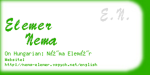 elemer nema business card